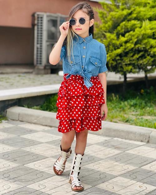 KIZ ÇOCUK KOT BOLEROLU PUANTİYE DETAYLI KIRMIZI ELBİSE 647892131