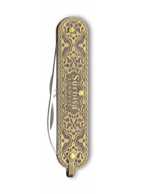 Pirinç İşlemeli Çakı Bıçağı (Çift Bıçaklı) 61804 5.5/3.5 cm