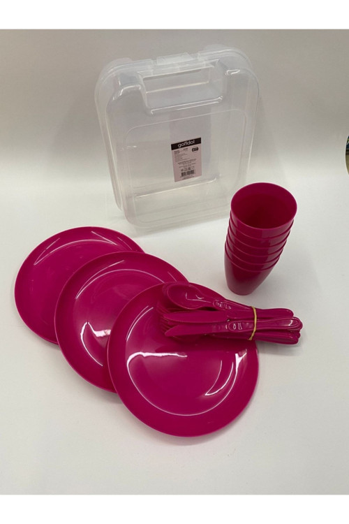6 Kişilik Plastik Piknik Seti Full Set