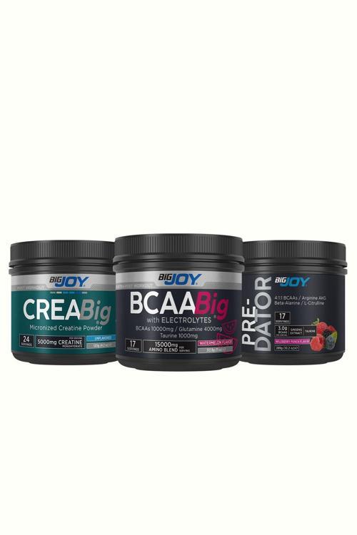 Pre-Dator( Preworkout )Orman Meyveli 289Gr+ Bcaabig Karpuz 312Gr +Creabig( Kreatin )120Gr (Aromasiz)