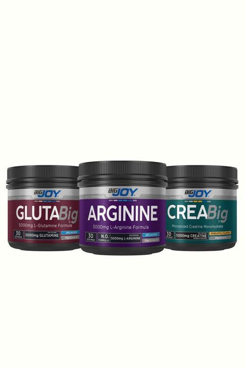 Creabig( Kreatin )Ananas 210Gr +Glutabig( Glutamin )150Gr +Arginine( Arjinin )150 Gr