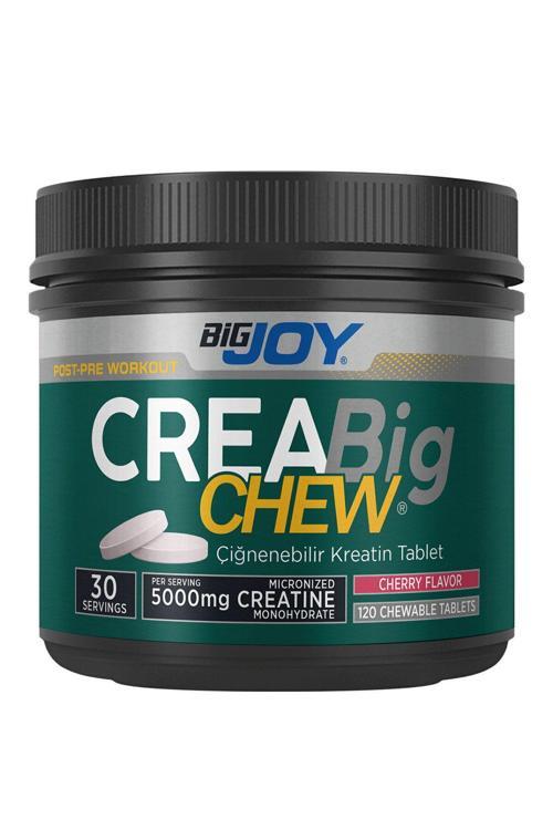 Kreatin Creabig Chew Vişne Aromalı Çiğnenebilir Tablet 120 Adet 30 Servis