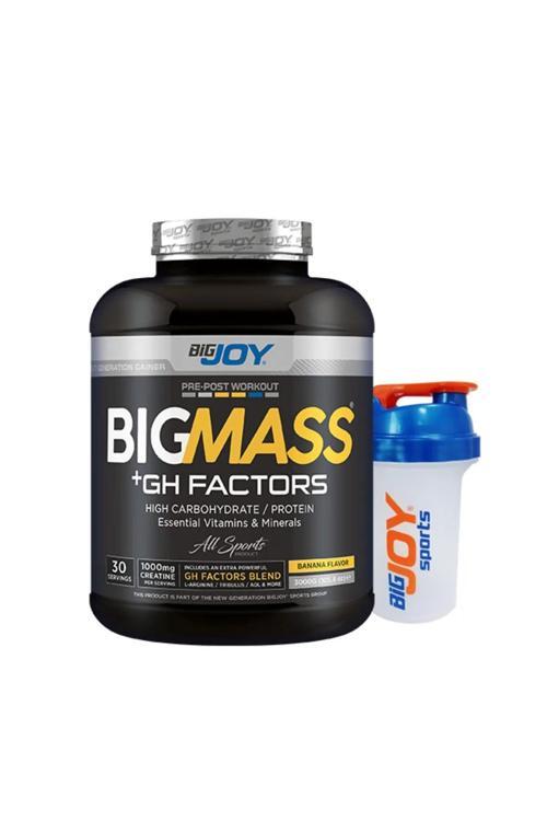Mass Gainer 3 Kg Muz Aromalı Big Mass Gh Factors Karbonhidrat Tozu - Shaker Hediyeli