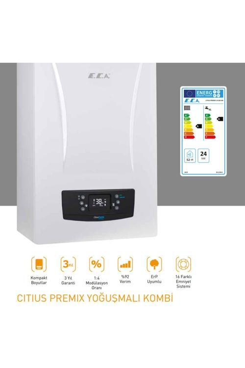 Citius Premix 24 Kw Tam Yoğuşmalı Kombi (Baca Dahil)
