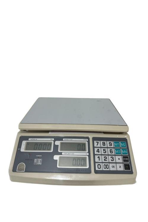 30 Kg Elektronik Terazi-Yeni Tarihli-2025 Yeni Muayene-Onaylı Mühürlü-Fiyat Hesaplamalı Tartı