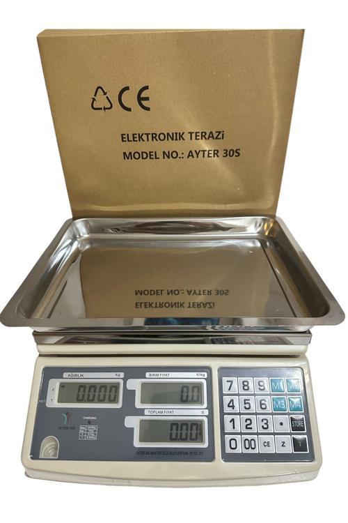 Ayter 30 Kilogram Bakanlık Onaylı Terazi -Kefe Hediyeli