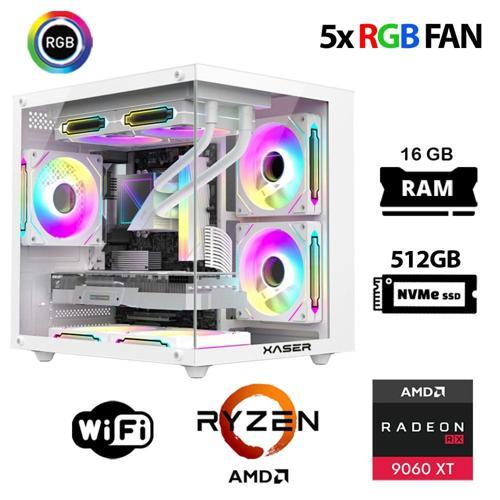 Eco X60 Ryzen 5 5500 16GB Ram 512GB M.2 NVMe SSD 16GB RX9060 XT Oyuncu Masaüstü Bilgisayarı
