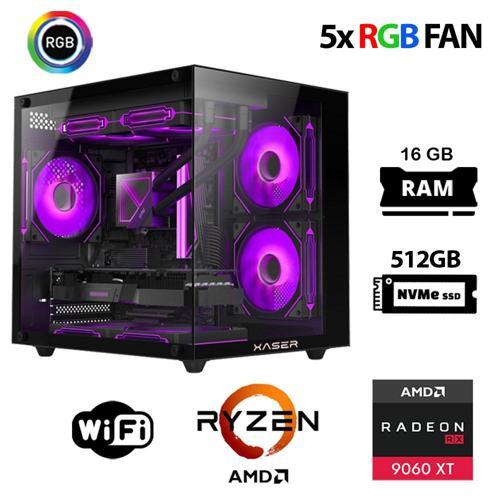 Eco X140 Ryzen 5 5500 16GB Ram 512GB M.2 NVMe SSD 16GB RX9060 XT Oyuncu Masaüstü Bilgisayarı