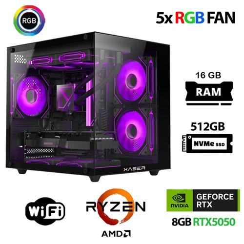 Eco X160 Ryzen 5 5500 16GB Ram 512GB M.2 NVMe SSD 8GB RTX5050 Oyuncu Masaüstü Bilgisayarı