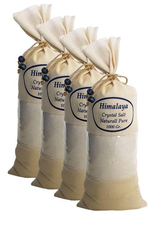 Himalaya Tuzu 4 Kg. Bez Torbada (1kg.x4ad.) Ince Çekim Beyaz Renk Yemeklik Himalaya Orijinal Tuz