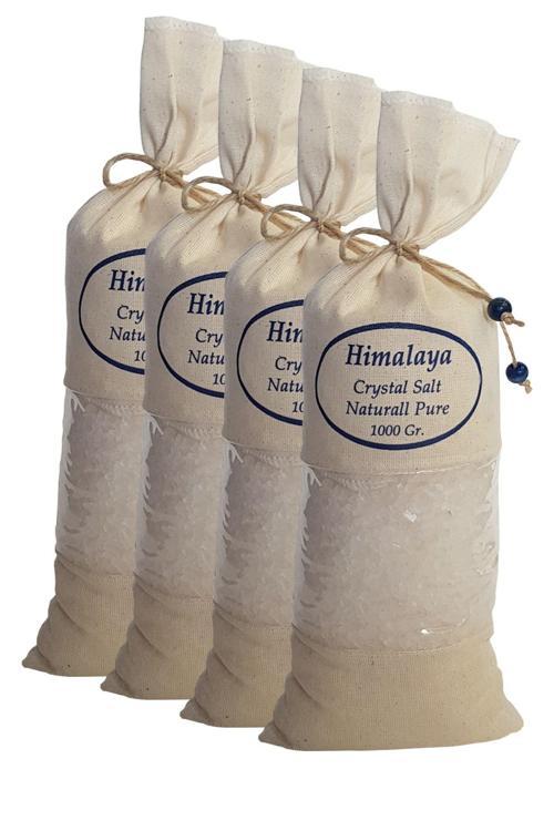 Himalaya Tuzu 4 Kg. Bez Torbada (1kg.x4ad.) Iri Taneli Beyaz Renk Himalaya Orijinal Tuz