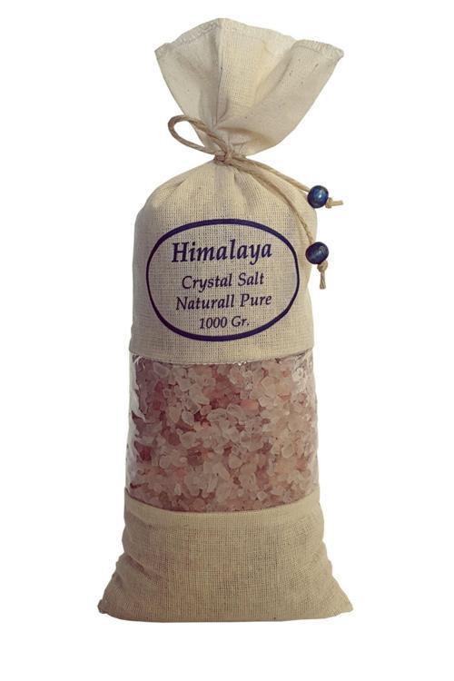 Himalaya Tuzu 1 Kg. Bez Torbada Iri Taneli Açık Pembe Renk Himalaya Orijinal Tuz