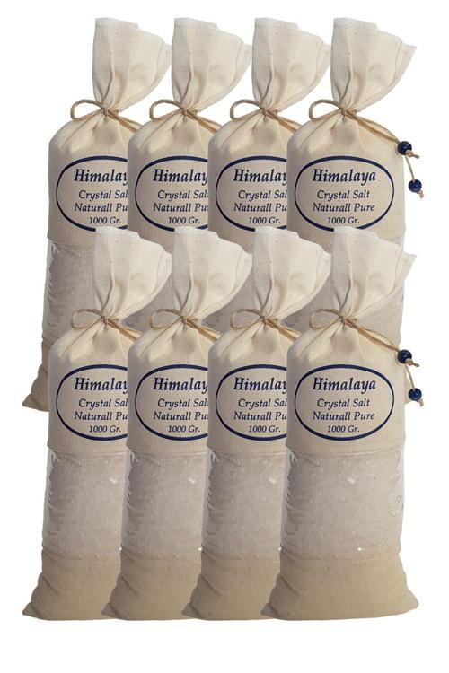 Himalaya Tuzu 8 Kg. Bez Torbada (1kg.x8ad.) Iri Taneli Beyaz Renk Himalaya Orijinal Tuz
