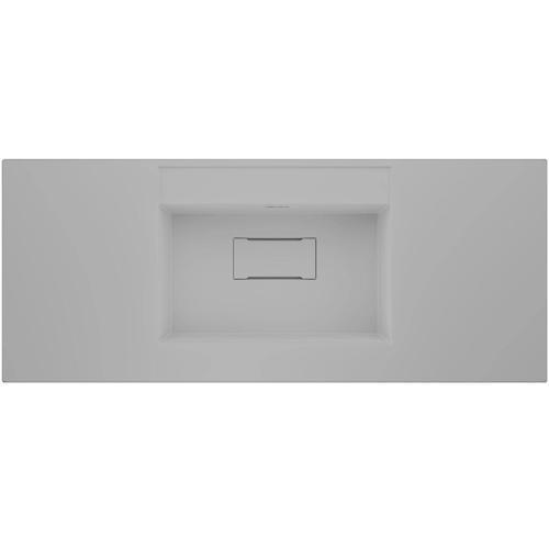 Flatstone 60x50 Beyaz Etajerli Granit Banyo Lavabosu