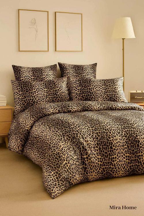 Çift Kişilik Pamuklu Nevresim Takımı Wild Leopard