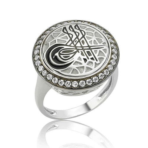 Gümüş Tuğralı Bayan Yüzük SL2621
