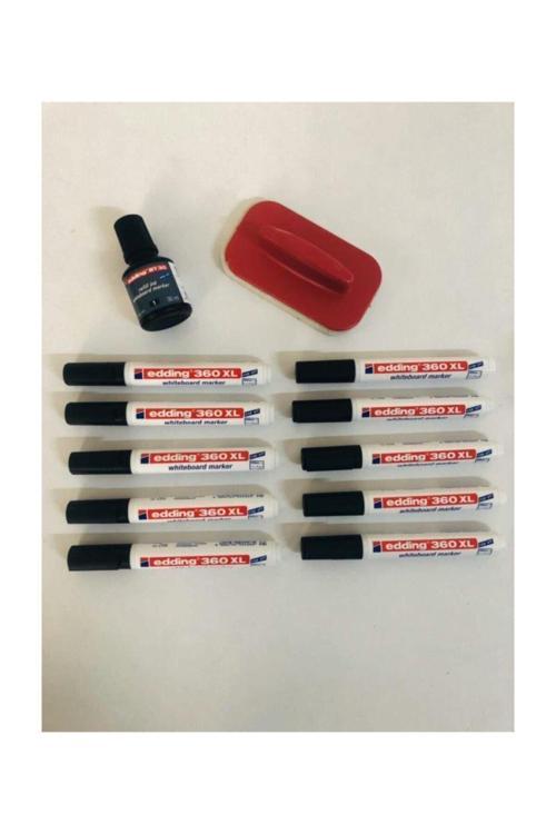360 Xl Tahta Kalemi 10'Lu Set( Mürekkep & Tahta Silgisi ) Tx