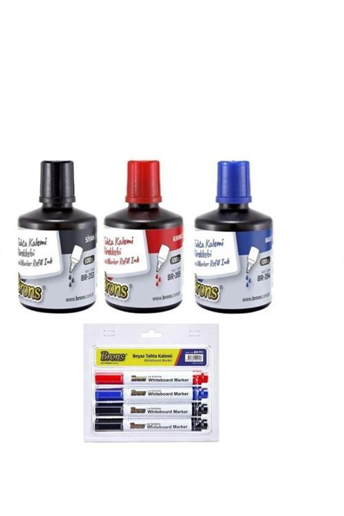 Tahta Kalem Mürekkebi 3'Lü Set + 4'Lü Doldurulabilir Tahta Kalem Seti Tx