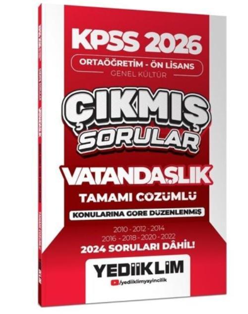 Yediiklim Kpss Lise Önlisans Vatandaşlık 2026 Çıkmış Sorular