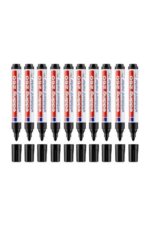 Beyaz Tahta Kalemi E-260 Siyah 10'Lu