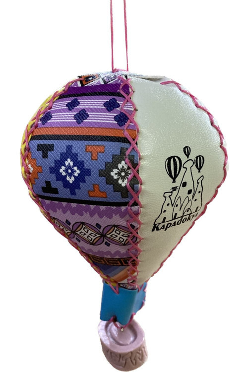 Kapadokya Balon Büyük Hediyelik Desenli Balonlar Süet Deri