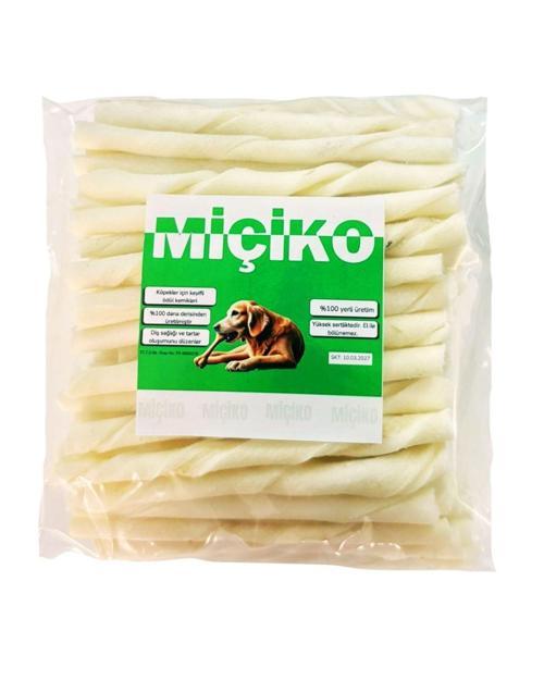 Vip Kalın Sütlü Burgu Çubuk Ödül Kemiği 12Cm 100Lü 