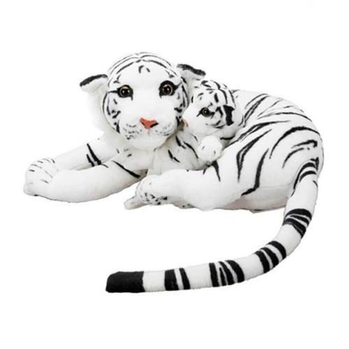 Peluş Kaplan Anne Ve Yavrusu Yan Yatan 60Cm