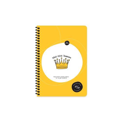 A5 Spiralli Akademik Ajanda - Kralı Gelse Tanımam
