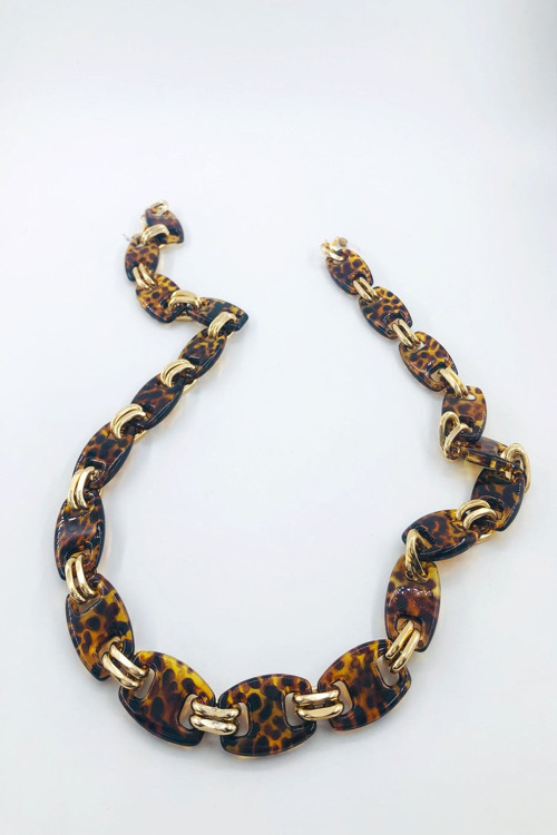 Kemik Leopar Yüksek Kalite Gözlük Zinciri