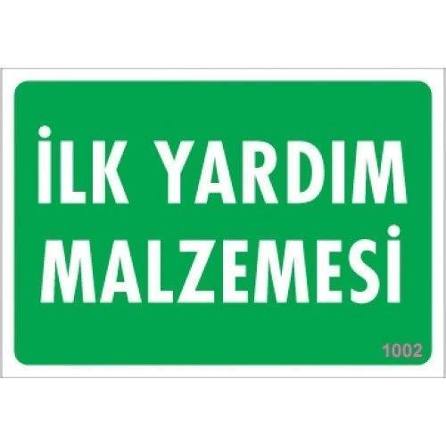Pvc Levha "İlkyardım Malzemesi" 17,5*25 cm