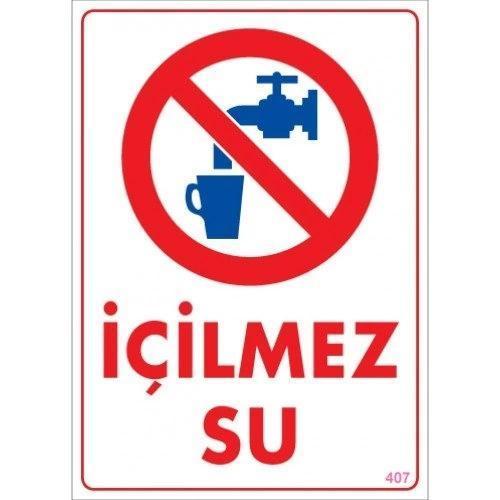 Pvc Levha "İçilmez Su" 25X35 Cm