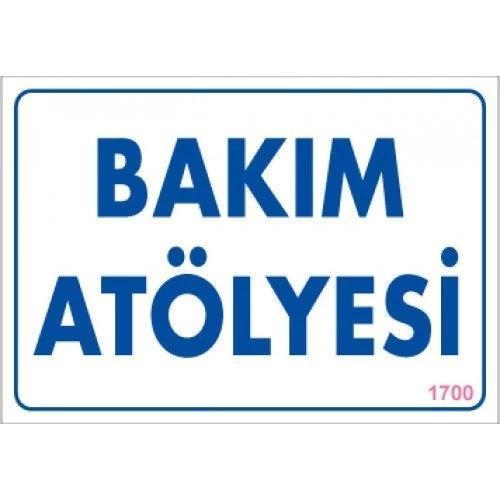 Pvc Levha "Bakım Atölyesi" 17,5*25 cm
