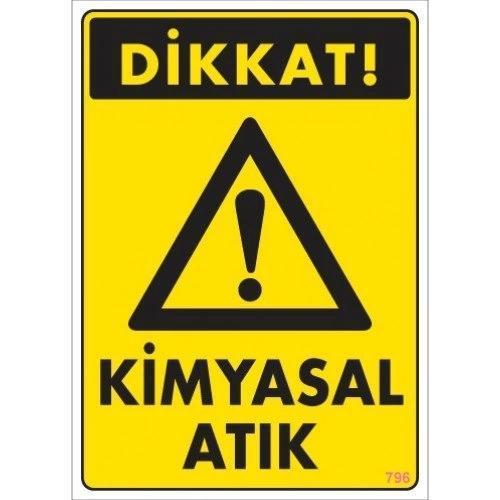 Pvc Levha "Dikkat Kimyasal Atık" 25X35 Cm