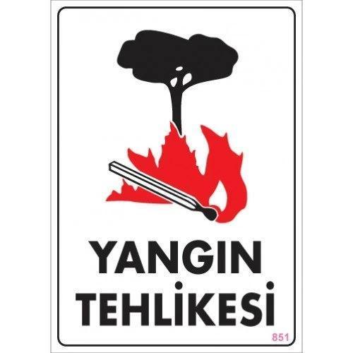 Pvc Levha "Yangın Tehlikesi" 25X35 Cm