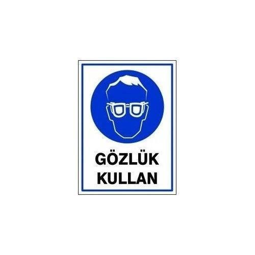 Pvc Levha "Gözlük Kullan" 25X35 Cm