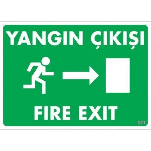 Pvc Levha "Yangın Çıkışı" 25X35 Cm