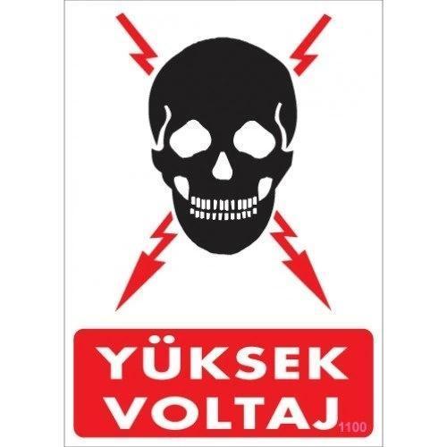 Pvc Levha "Yüksek Voltaj" 25*35 cm