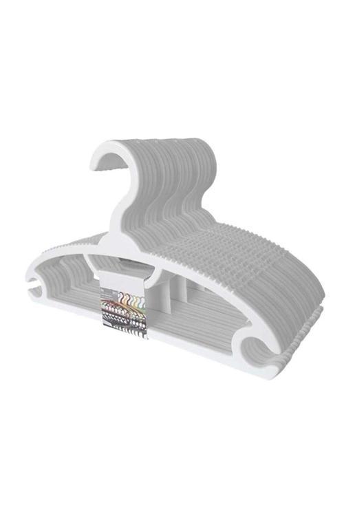 Çocuk Kıyafet Askısı, Beyaz Bebek Kıyafet Askısı 12 Adet