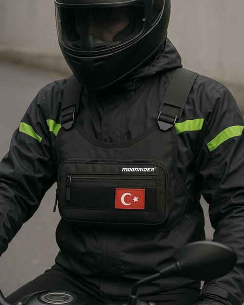 Reflektörlü Motosiklet Göğüs Çantası Yelek Tipi Geniş Hacimli premium unisex motorcu & koşu çantası