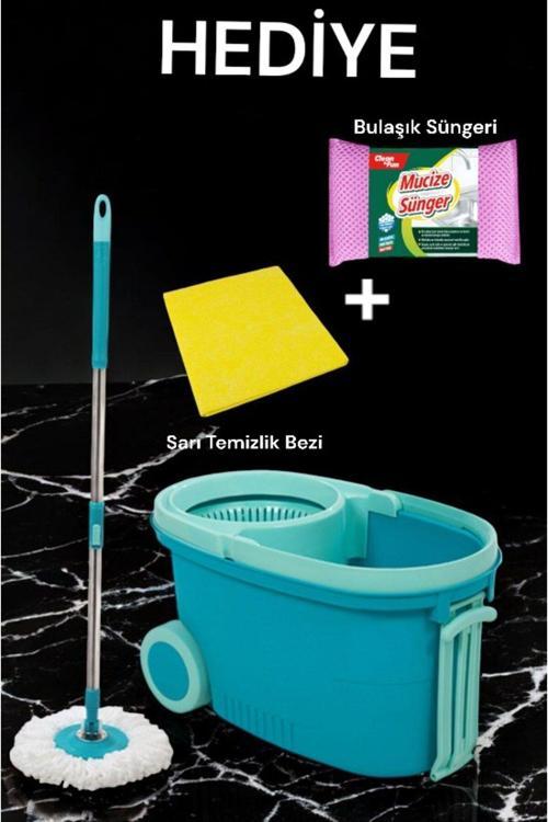Technow Mt-10 Comfort Mop Tekerlekli Taşıma Saplı Mop + Temizlik Seti