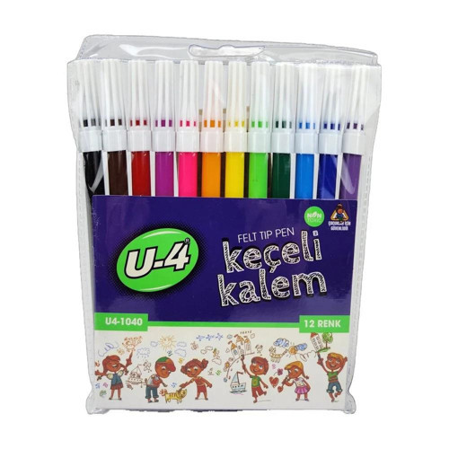 U-4 Keçeli Kalem 12 Renk