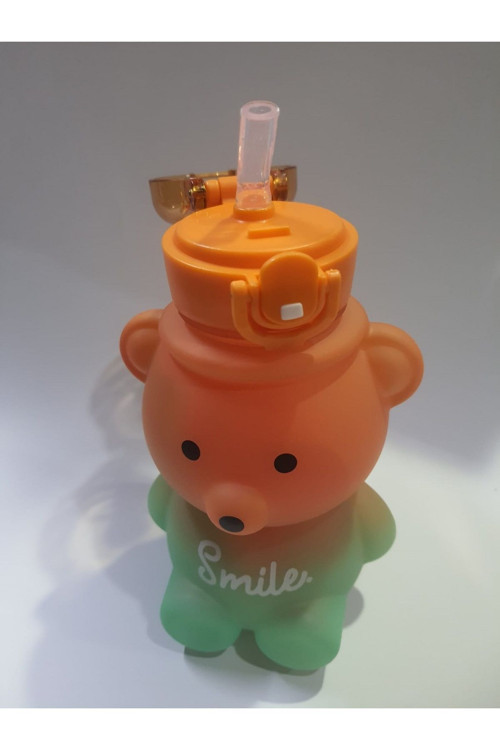 Smile Ayıcık Model Su Matarası Su Şişesi Suluk 800 Ml Bpa Içermez Suluk Çocuk Okul Su