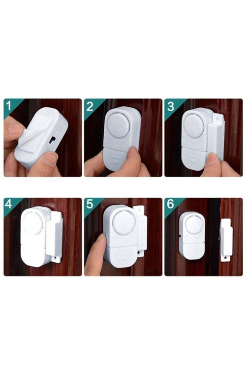 Pilli Kapı Pencere Mini Alarm Yüksek Sesli Hırsız Savar Alarm
