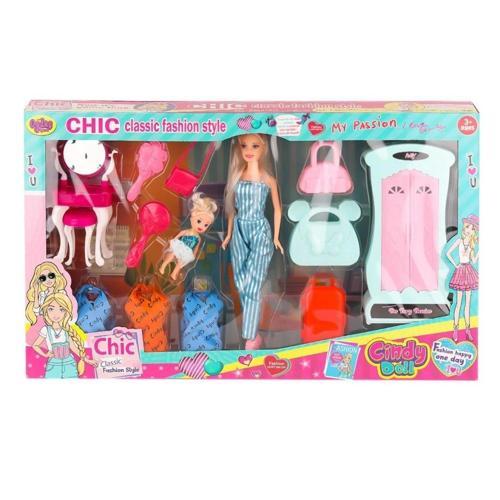 Nessiworld 02259 Cindy Doll Dolaplı Bebek Oyun Seti -Oydaş Oyuncak