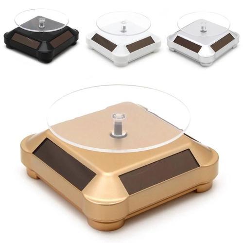 360 Derece Güneş Enerjili Gold Renk Vitrin Standı
