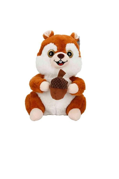 Fındık Tutan Peluş Oyuncak Sincap - 40 Cm