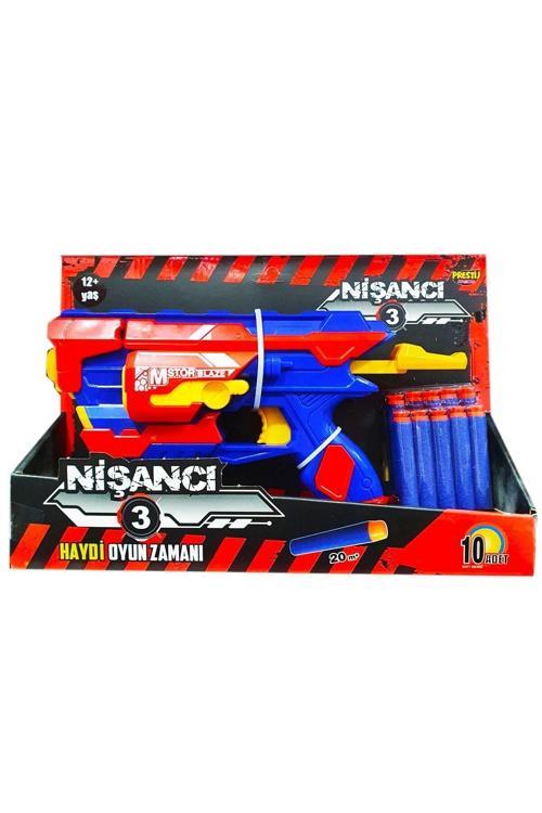 Sünger Mermi Atan Nerf Benzeri Nişancı 3 Oyuncak Tabanca