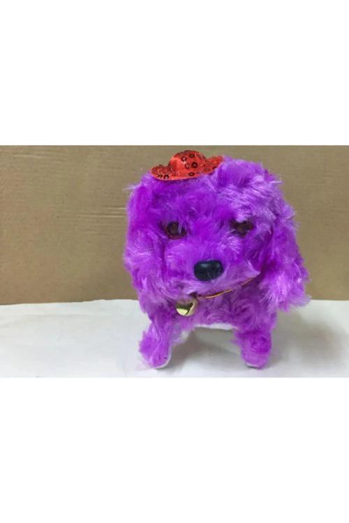 Köpek Yürüyen Havlayan Gözleri Işıklı Sesli Peluş Oyuncak Hayvan Asortili