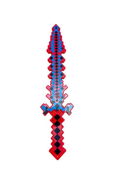 Minecraft Sensörlü Işıklı Ve Sesli Kırmızı Işın Kılıcı 50 Cm