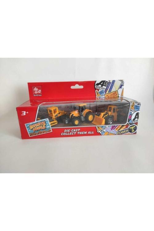 Metal 3'Lü Mini Iş Makinaları